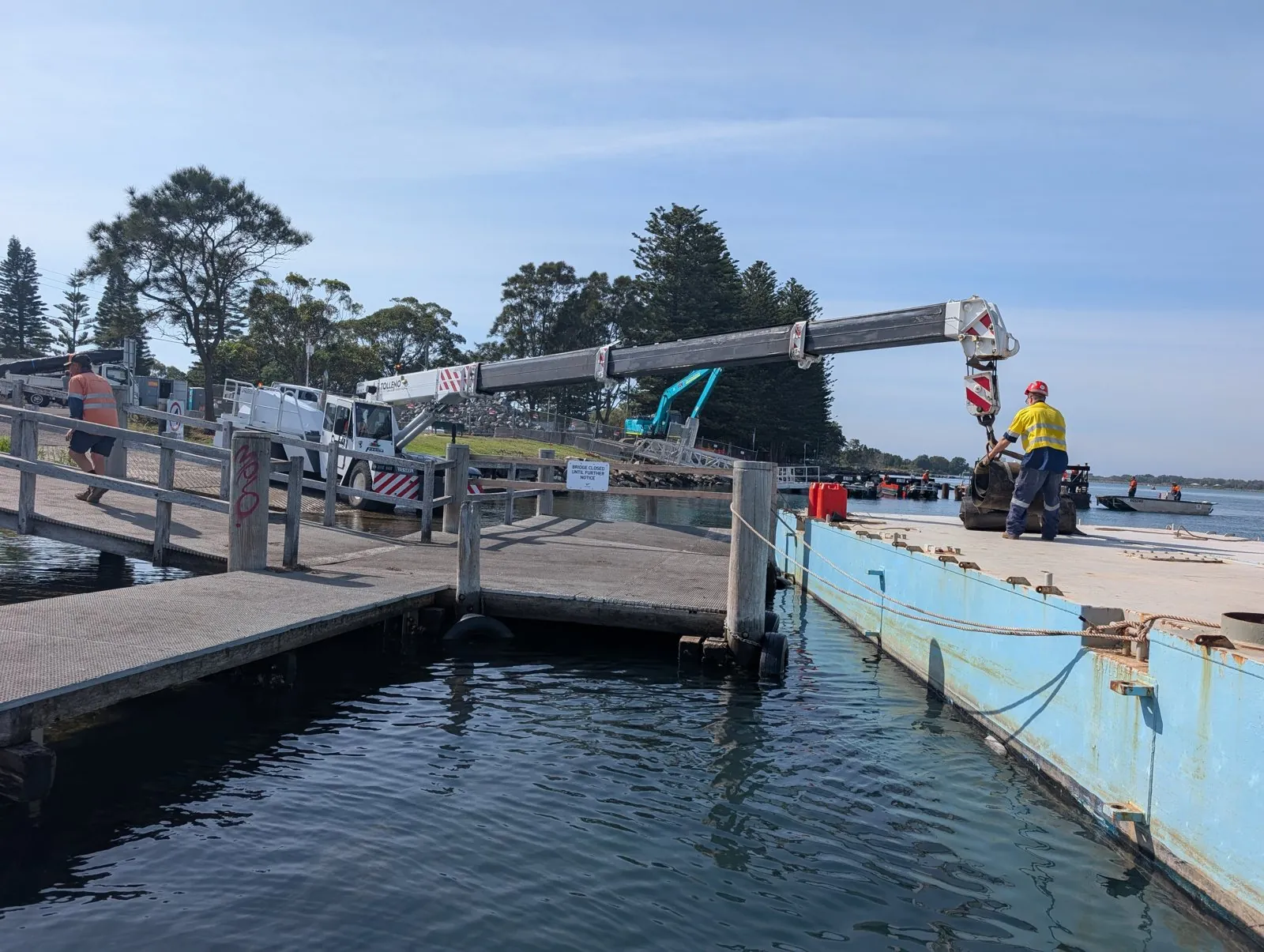 Waterfront works on an energy project