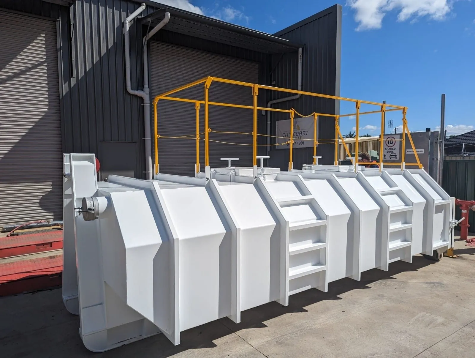 Fabricated steel bin