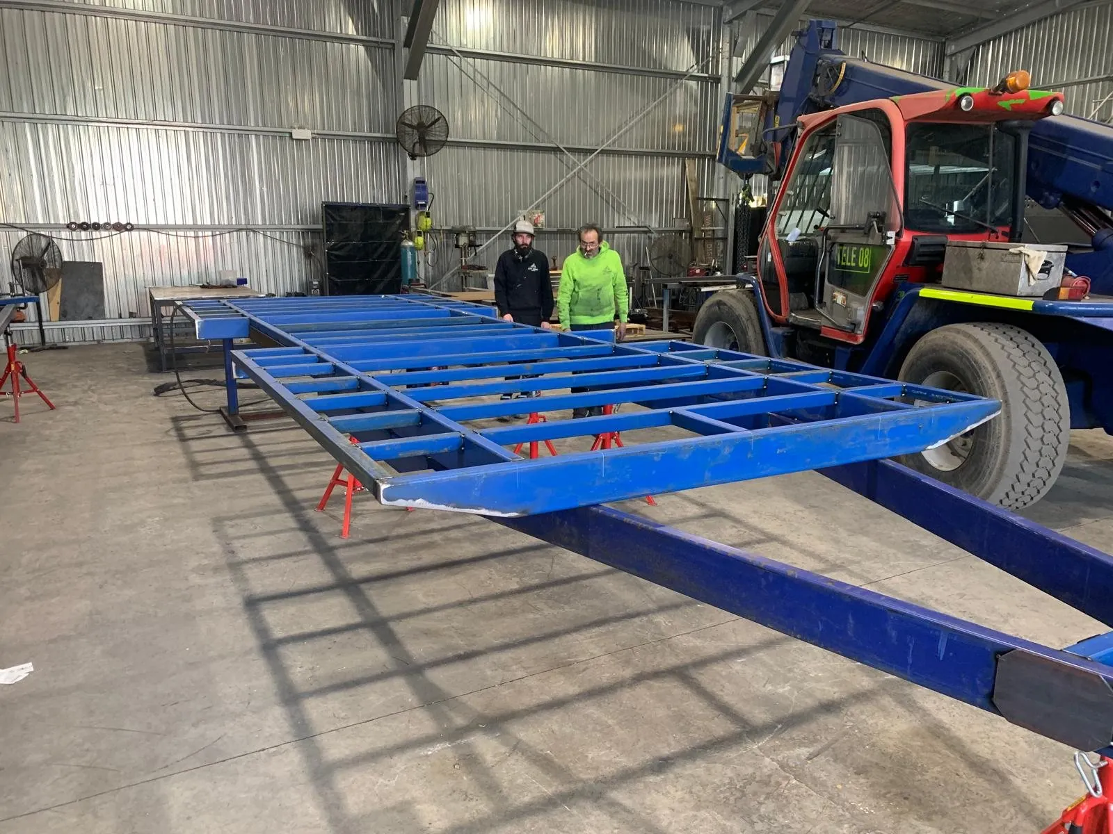 Chassis fabrication in the workshop