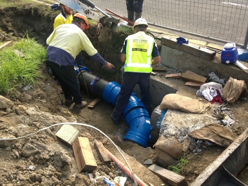 City Coast team installing underground water infrastructure